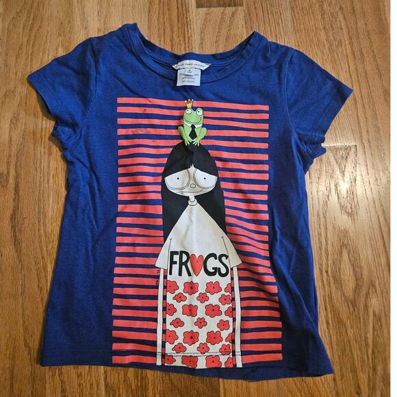 Little Marc Jacobs Designer "I Heart Frogs" Frog & Girl T-Shirt Size 5 / 108 - Picture 1 of 8